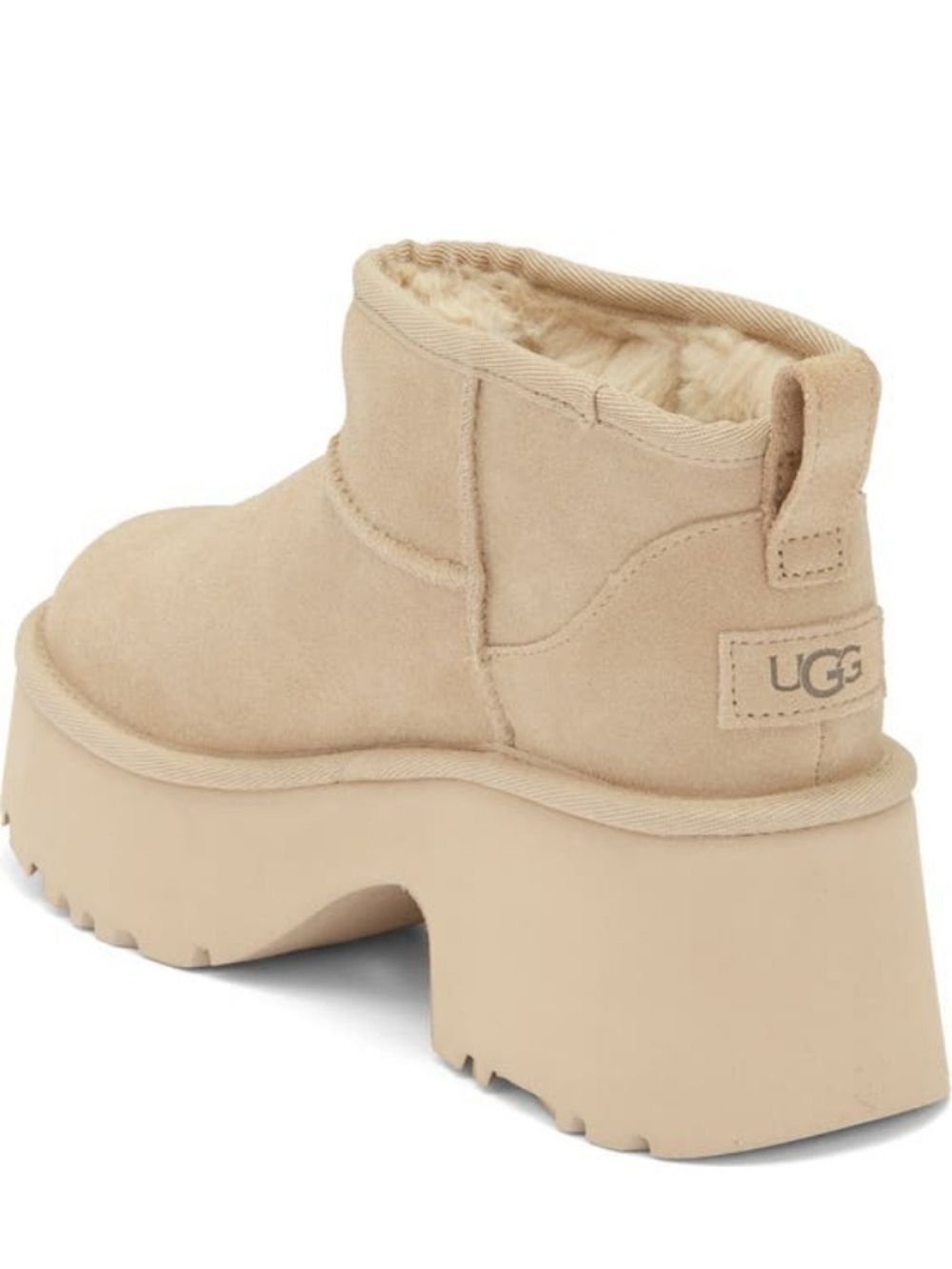 UGG Classic ultra Mini New Heights Boots In Beige MDSD NIB SZ9 - Picture 2 of 16